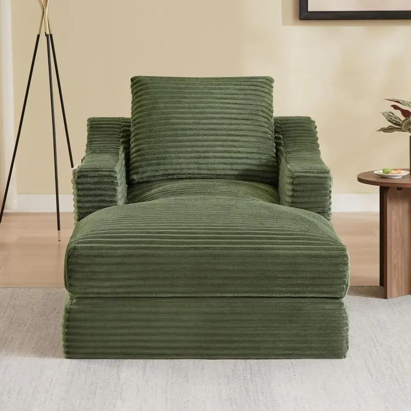 Convertible Chaise Lounge Chair, Dark Green