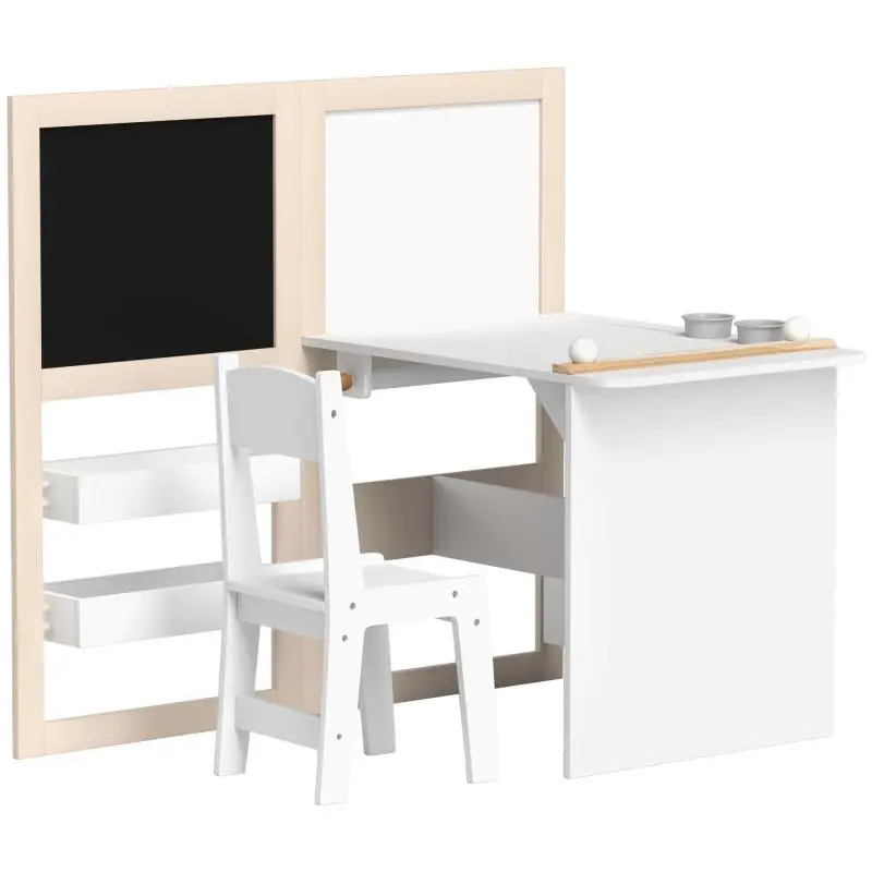 Children’s Table and Chair Set with Chalkboard