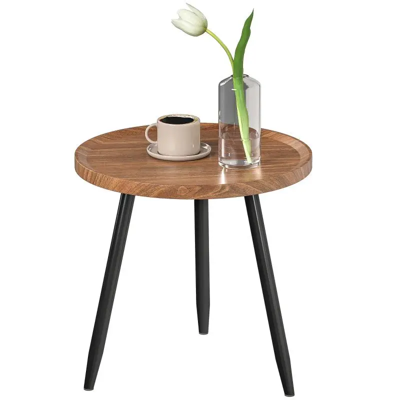 Round Coffee Table, 40 cm, Walnut Effect
