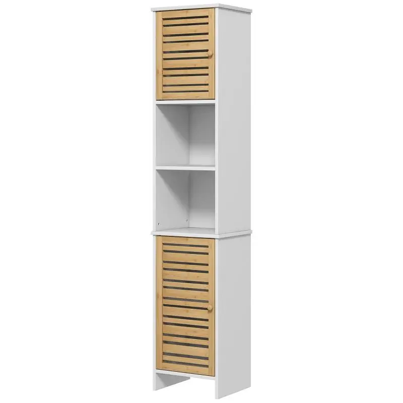 Tall Bathroom Cabinet with 2 Cupboards