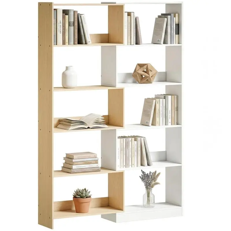 Corner Bookcase, 5-Tier Rotating Shelf