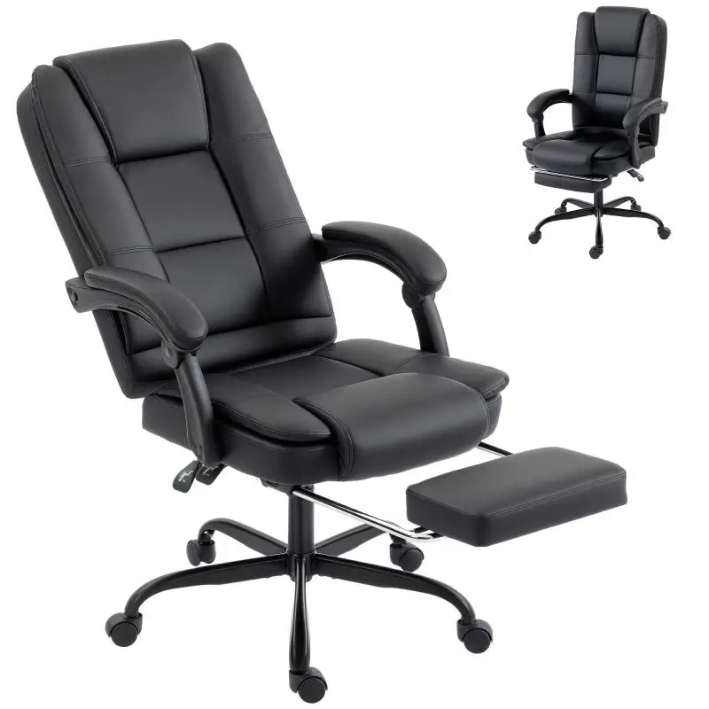 Ergonomic Office Chair with Reclining Footrest