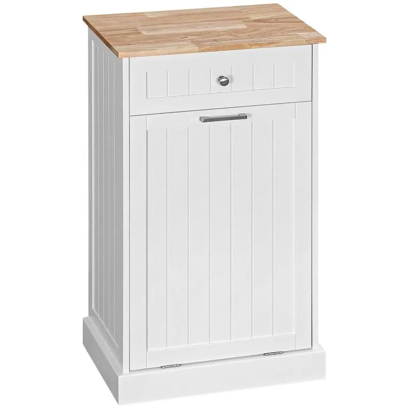 Kitchen Cabinet with 38 L Bin Holder and Drawer