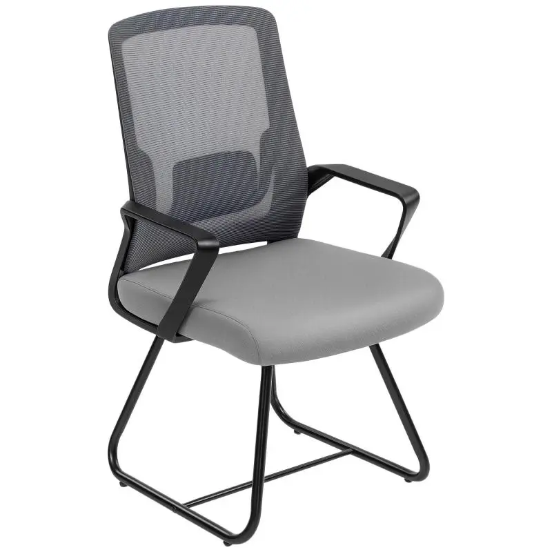 Mesh Office Chair Without Wheels, Dark Grey