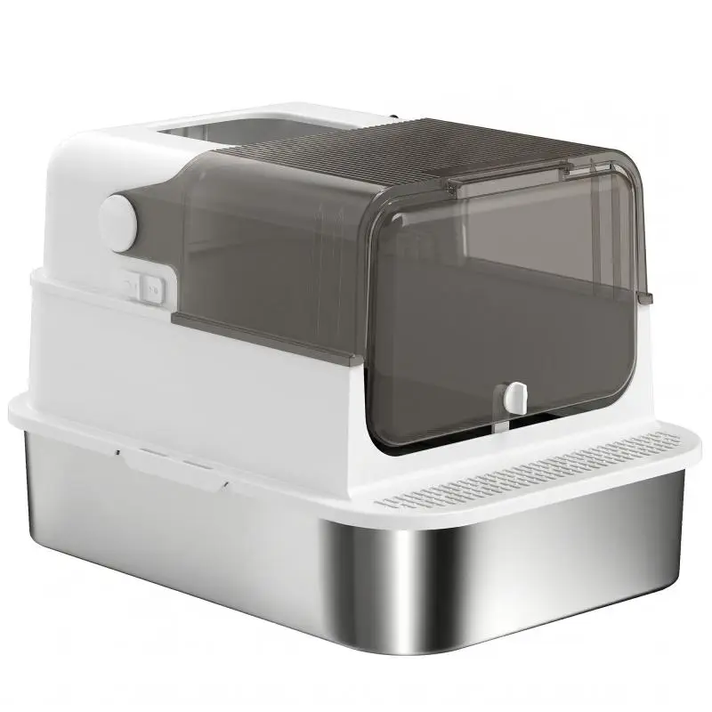 52 L Enclosed Cat Litter Box with Flip-Top Lid