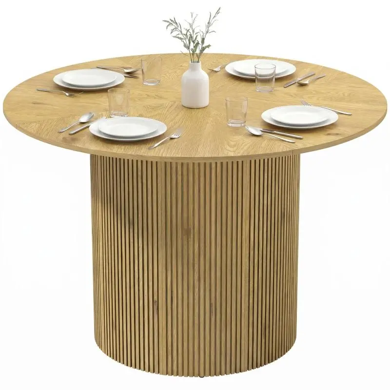 Round Dining Table, 110 cm, Oak