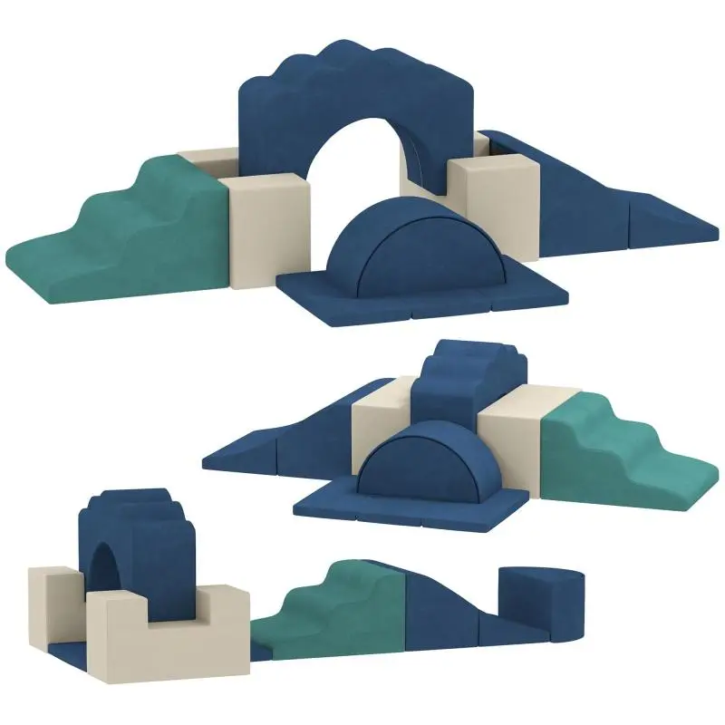 7-Piece Foam Block Set for Children, Blue
