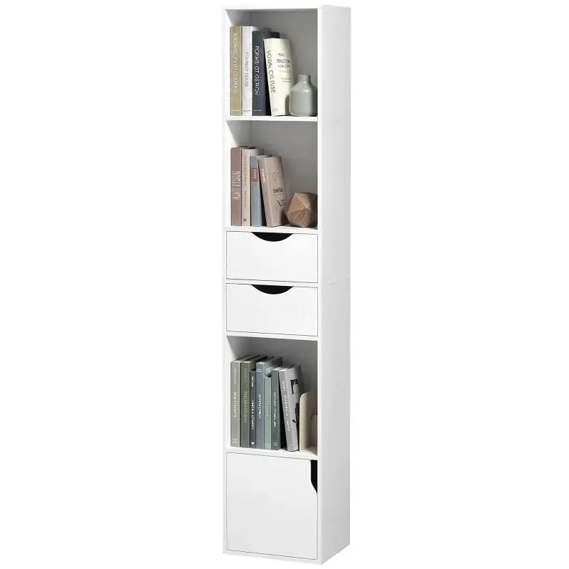 Storage Bookcase with Door and 2 Drawers