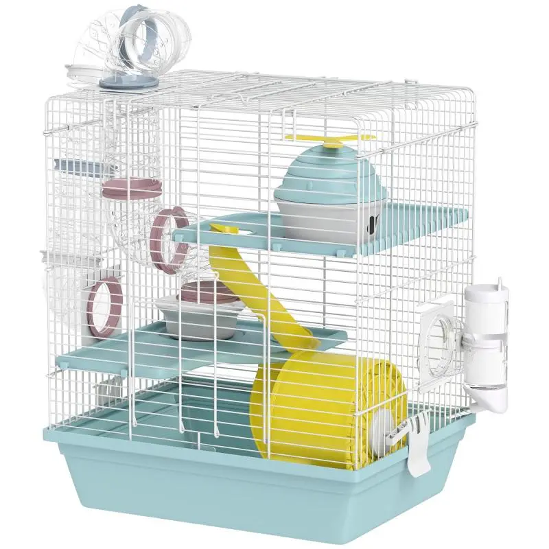 3-Level Hamster Cage with Tunnel System