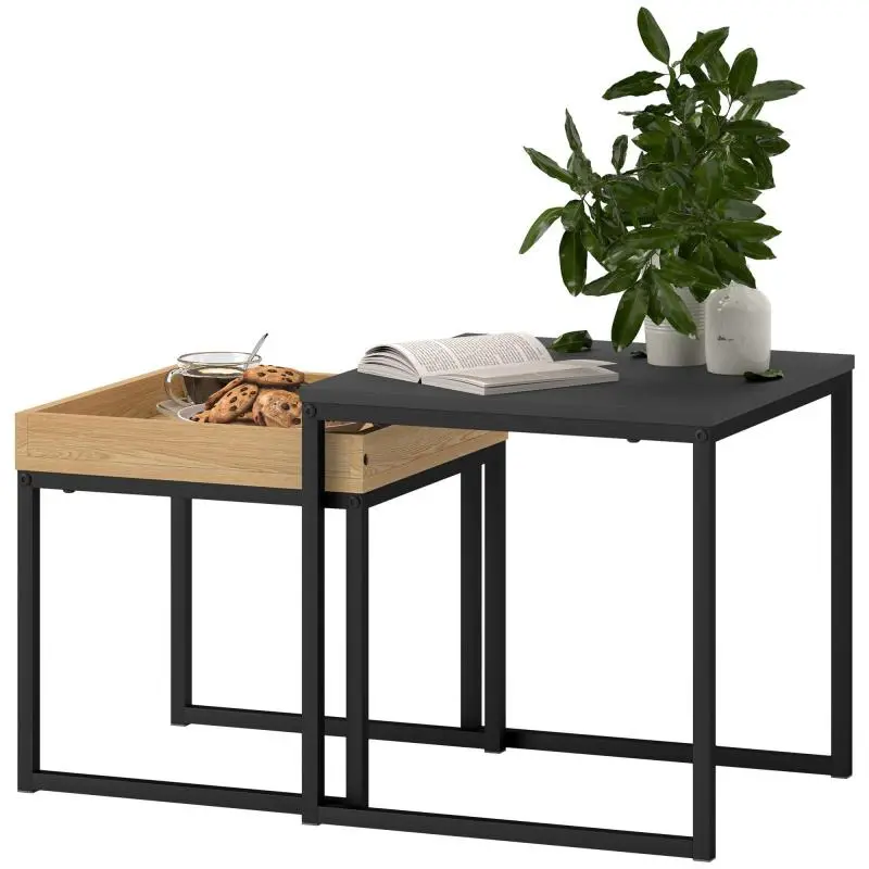 Set of 2 Square Nesting Coffee Tables