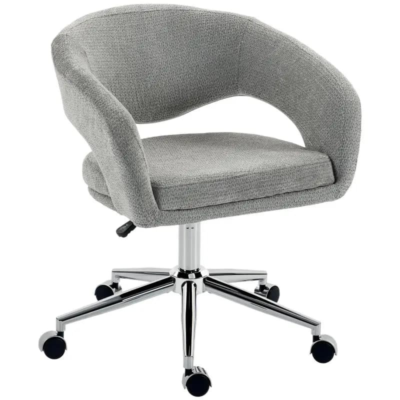 Ergonomic Office Chair with Curved Backrest, Grey