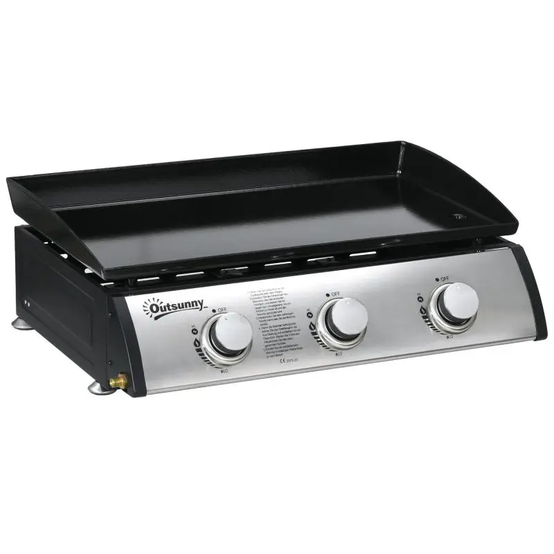 Gas Grill with Lid, 3 Burners