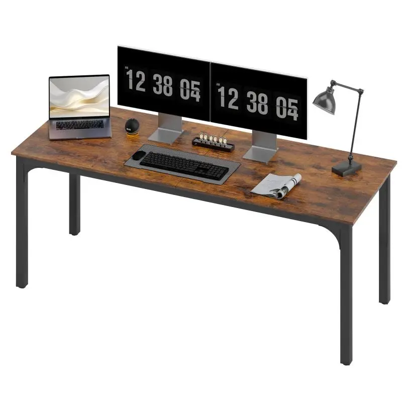 Computer Desk, 200 cm, Rustic Brown