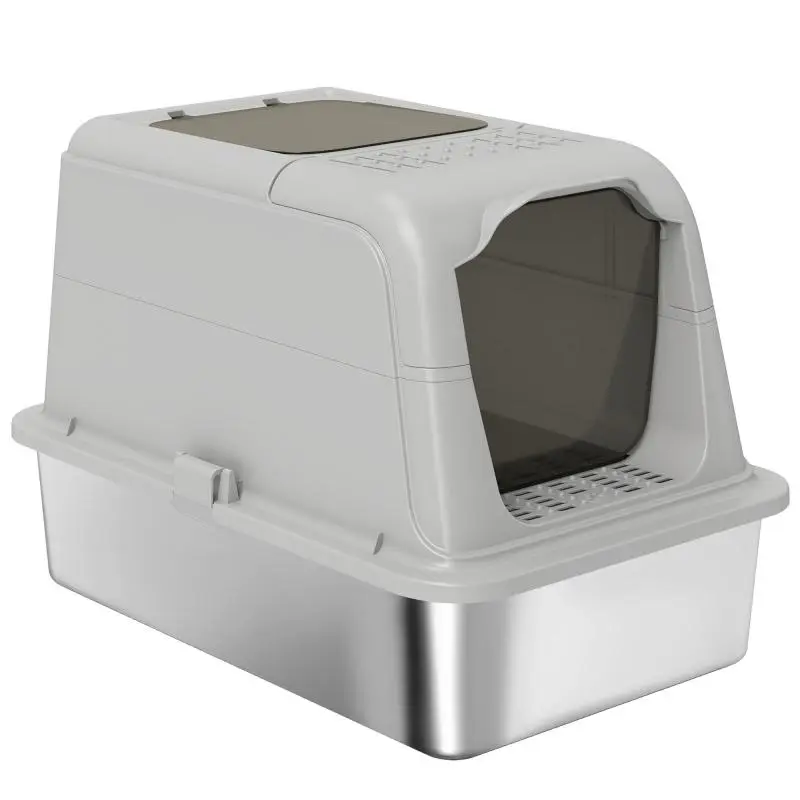 Covered Cat Litter Box with Top Exit