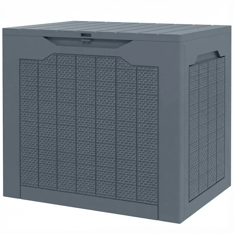 Outdoor Storage Box, 97 L, Dark Grey