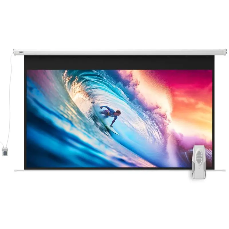 Motorised Projector Screen, 100 Inch, 16:9