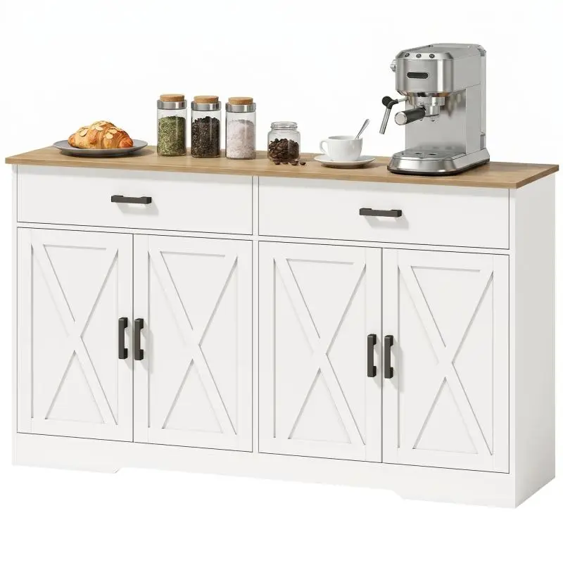 Sideboard Cabinet, 140 cm, White