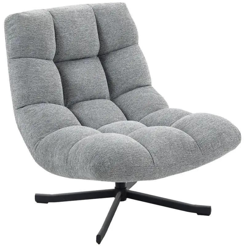 Swivel Lounge Chair with Wide Seat, Grey