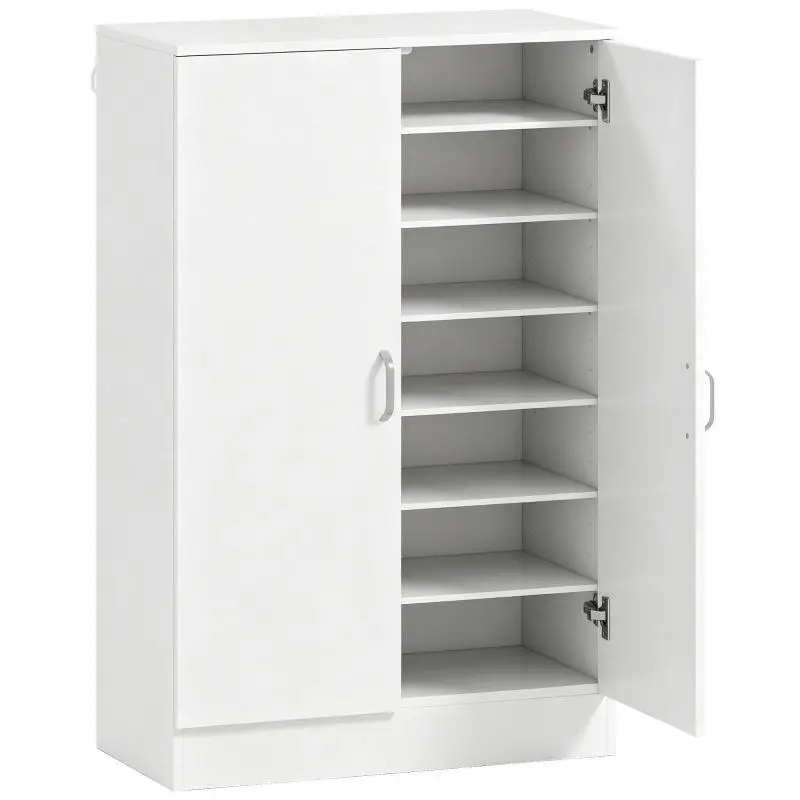 Shoe Cabinet with 2 Doors, White