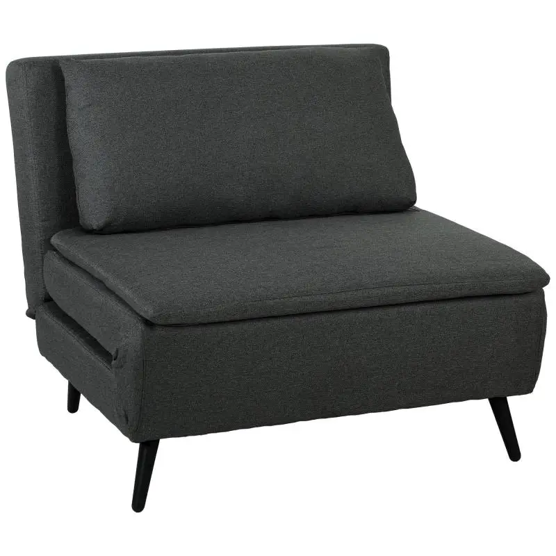 3-in-1 Folding Sleeper Chair, Dark Grey