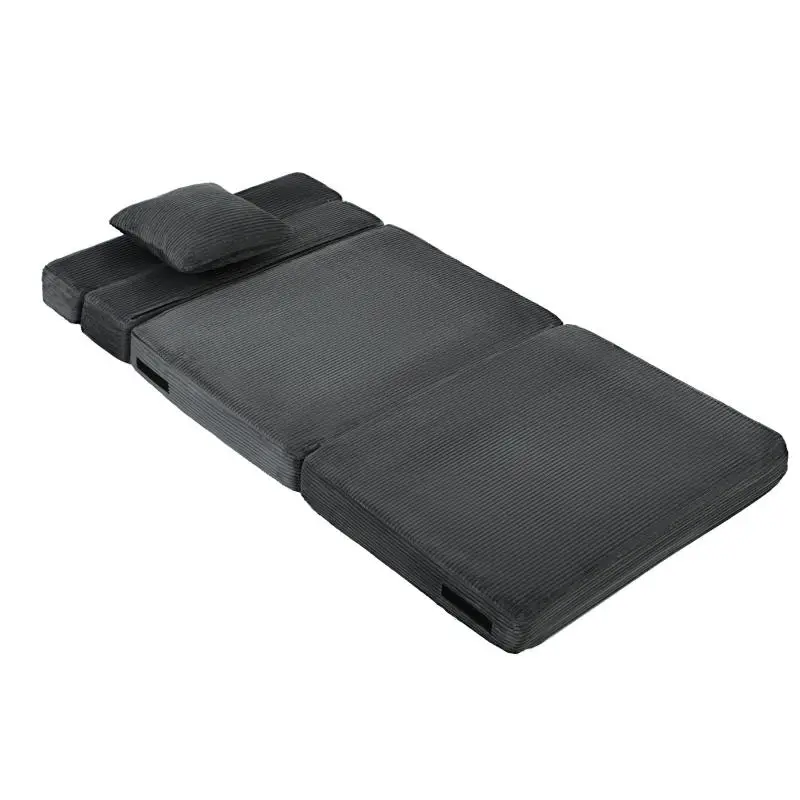 2-in-1 Foldable Floor Chair with Lumbar Pillow
