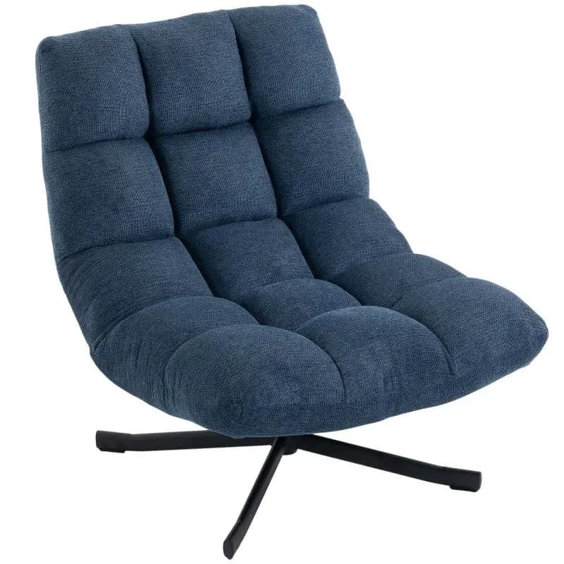 Swivel Accent Chair, Dark Blue