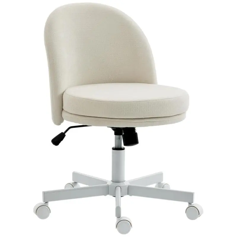 Swivel Office Chair, Cream