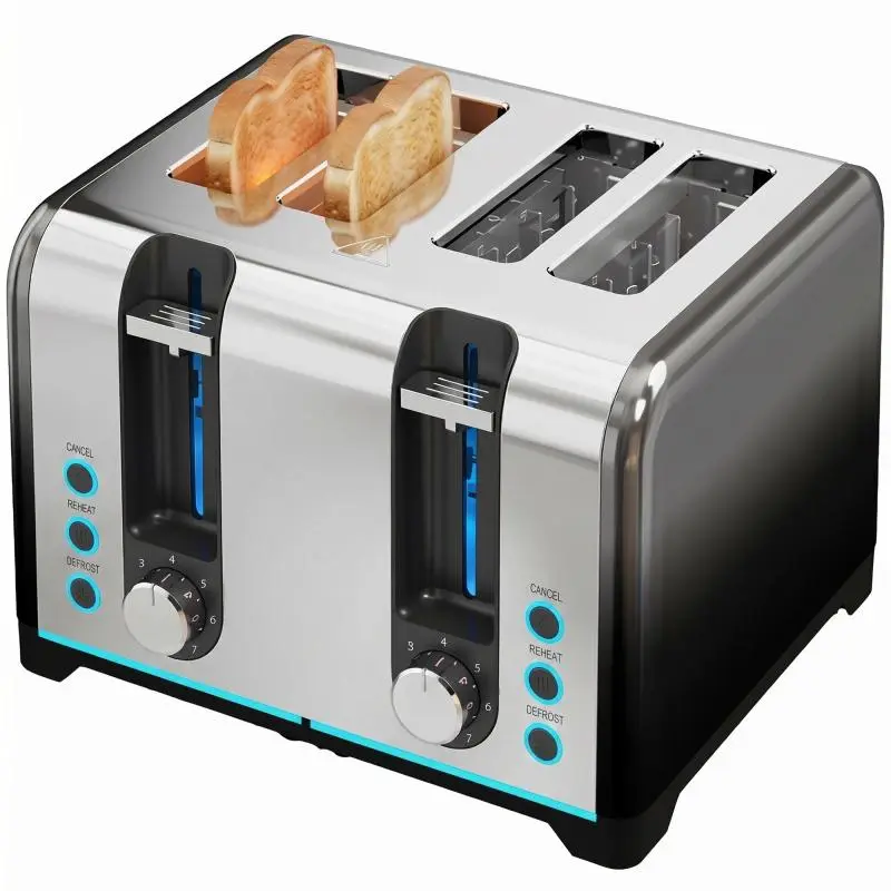 4-Slice Toaster with 7 Browning Levels