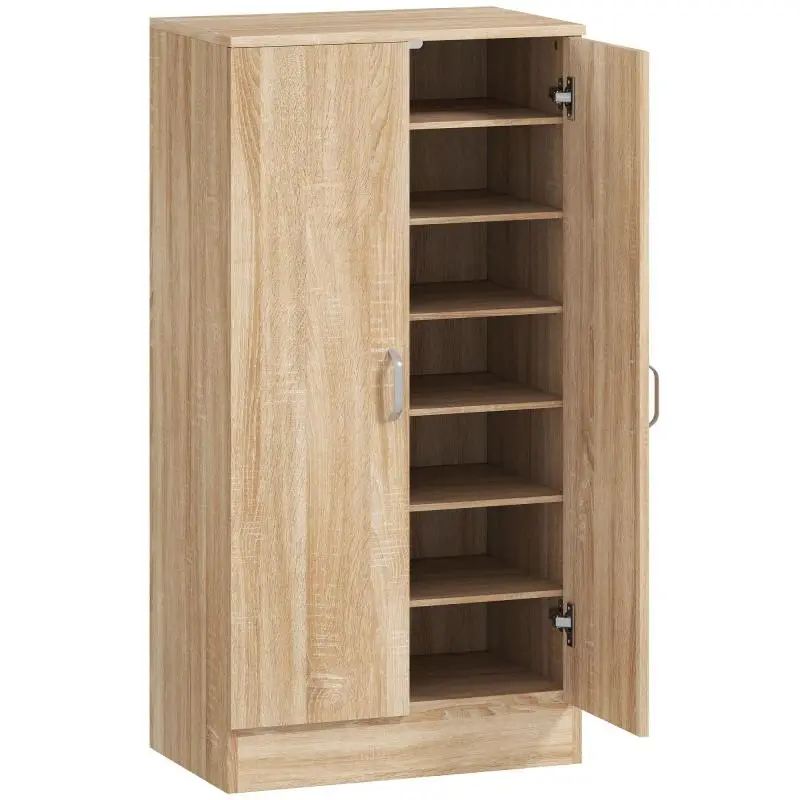 Shoe Cabinet with 2 Doors and 6 Adjustable Shelves