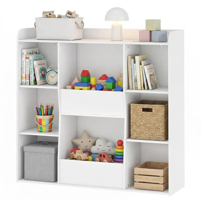 Children's Storage Unit with 8 Compartments, White