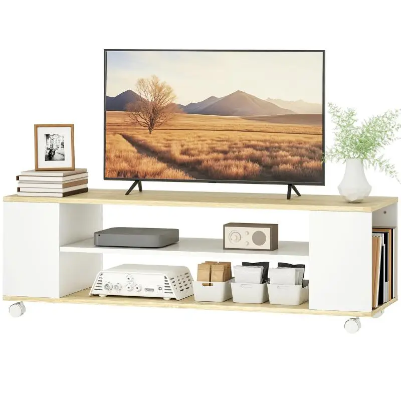 TV Stand with Casters, 120 cm