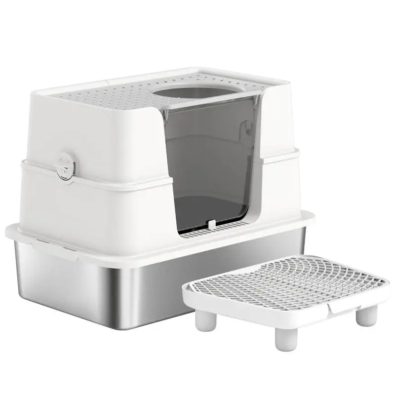 XL Stainless Steel Litter Box for Large Cats