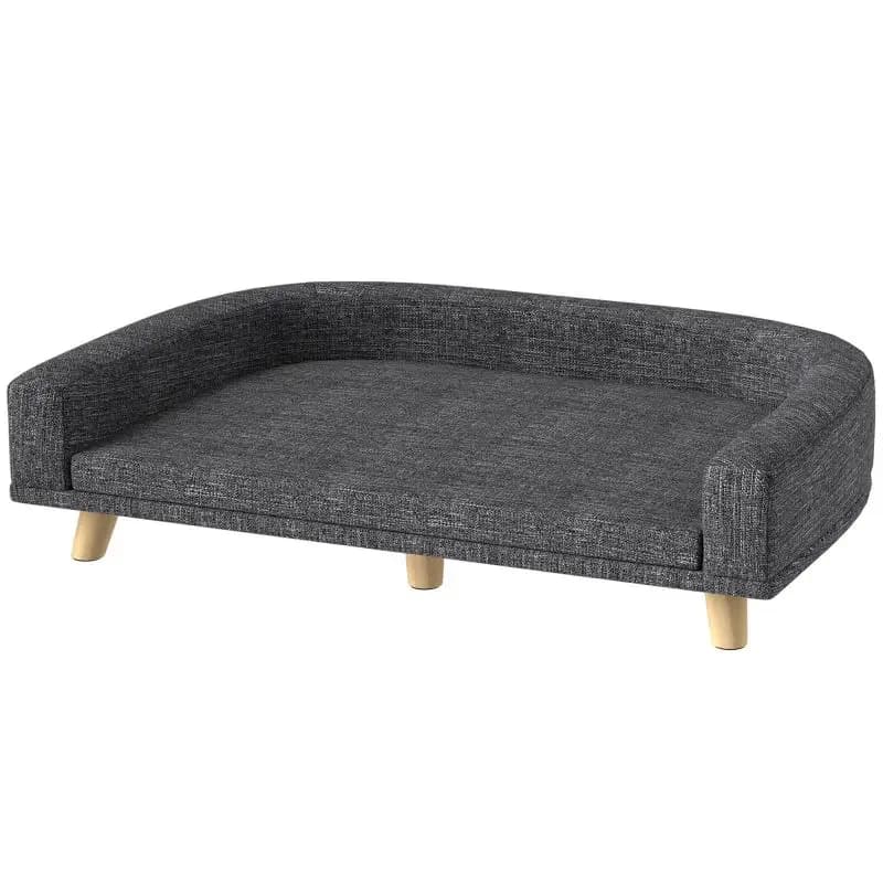 Raised Dog Sofa Bed with Washable Cushion, 98 cm