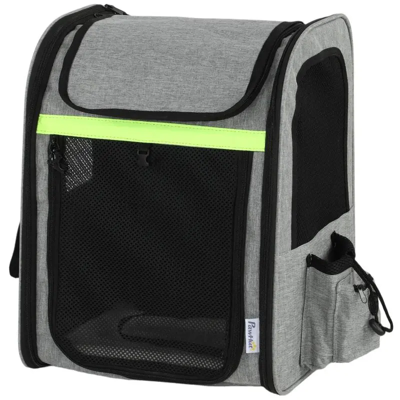 Expandable Dog Carrier with 5 Pockets, Light Grey