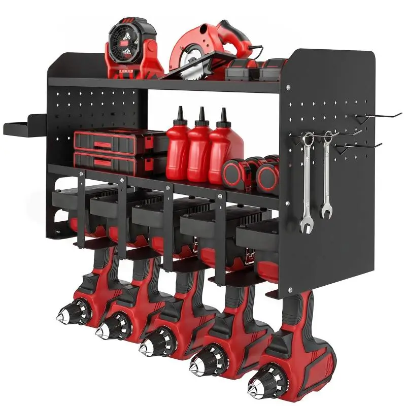 2-Tier Garden Tool Organiser with Hooks