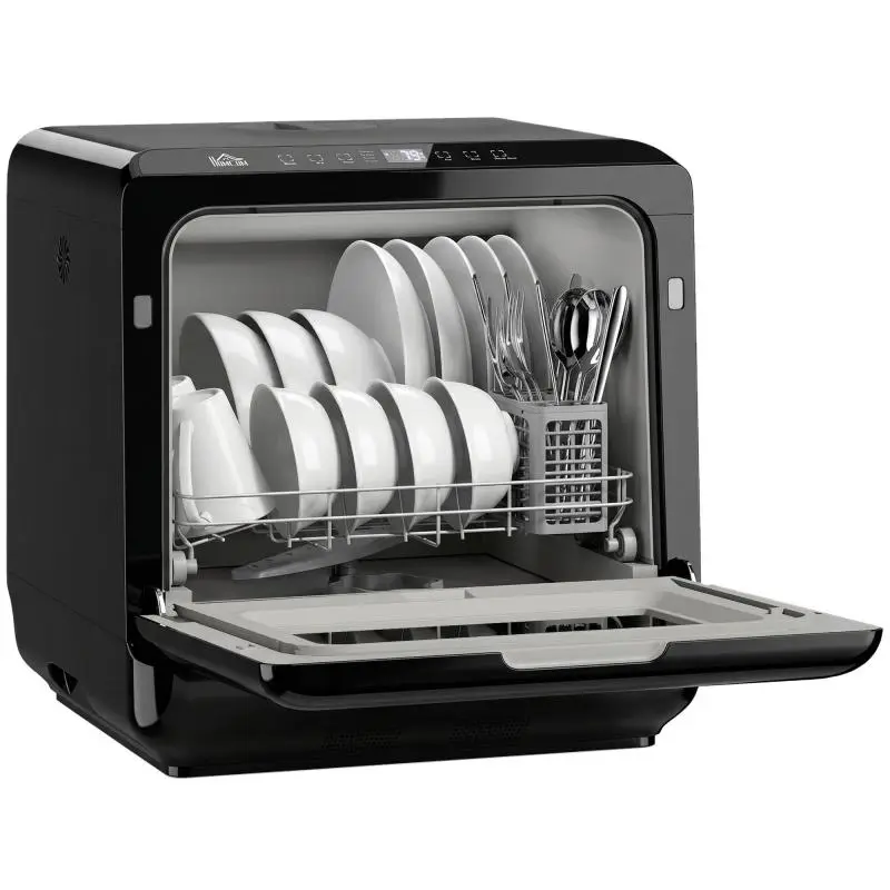 Countertop Dishwasher with 6 L Water Tank, Black