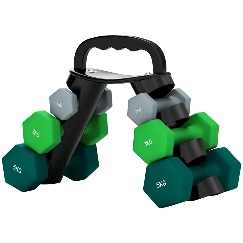 Dumbbell Set with Stand, 3 Pairs