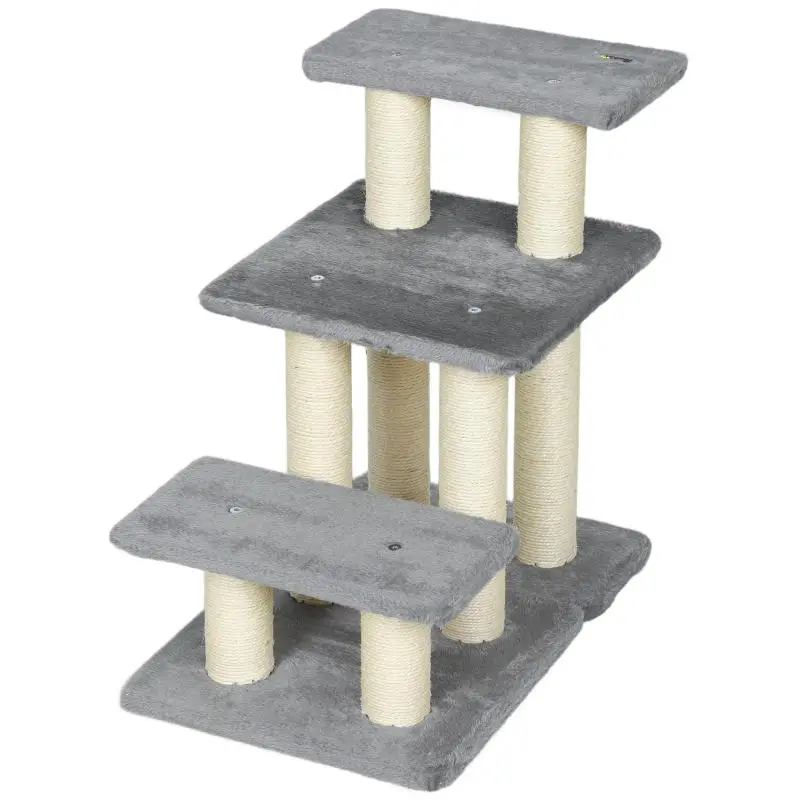3-Step Pet Stairs with Sisal Posts, 10 kg Capacity