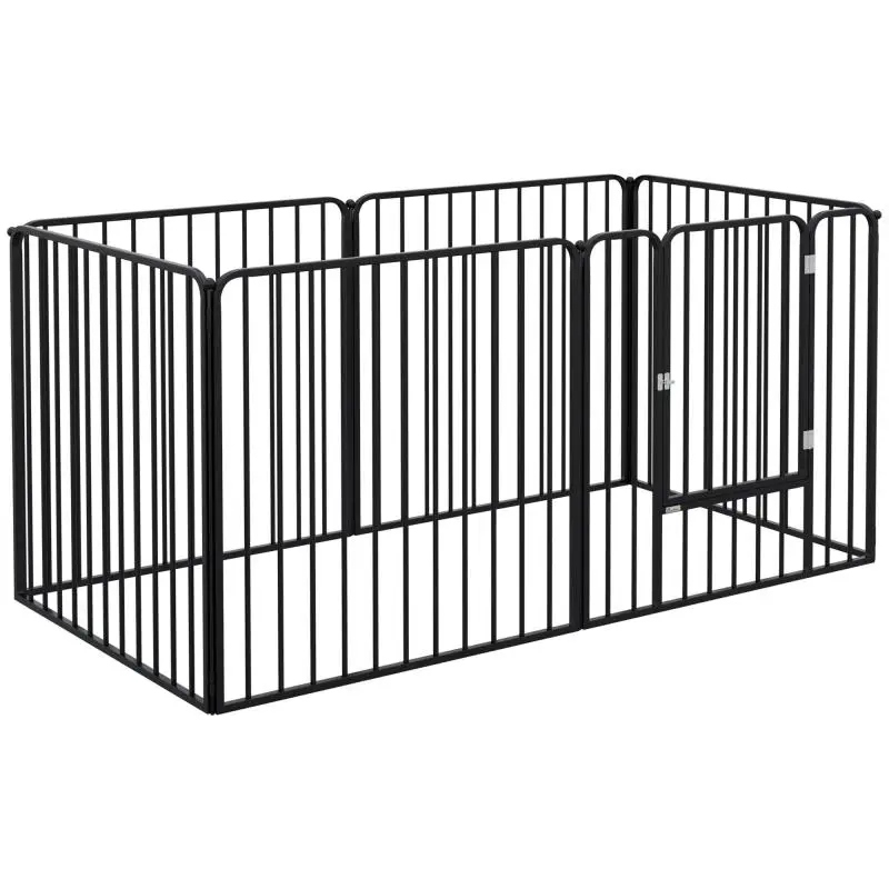 6-Panel Steel Dog Playpen, 164 × 83 × 80 cm