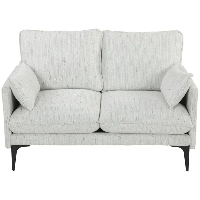 2-Seater Fabric Sofa with Cushions, 131 x 78 x 83 cm