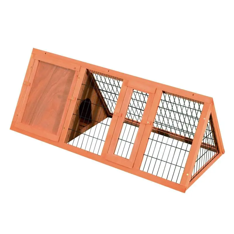 Fir Wood Rabbit Hutch, 118 × 50 × 45 cm