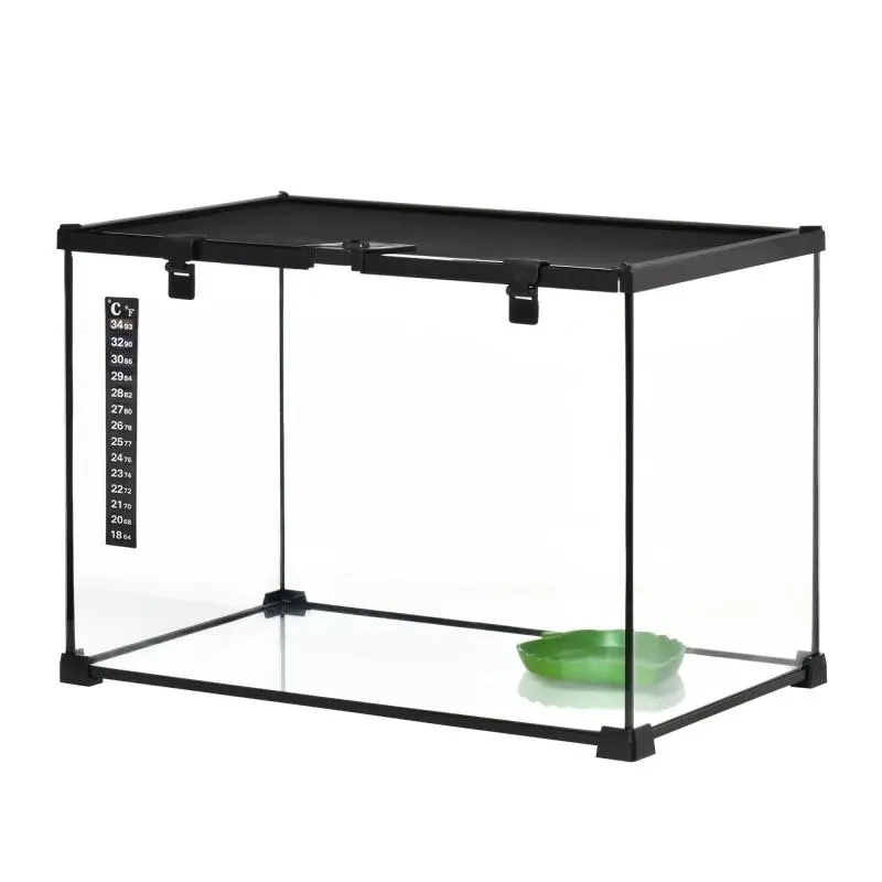 Reptile Terrarium with Lock and Thermometer