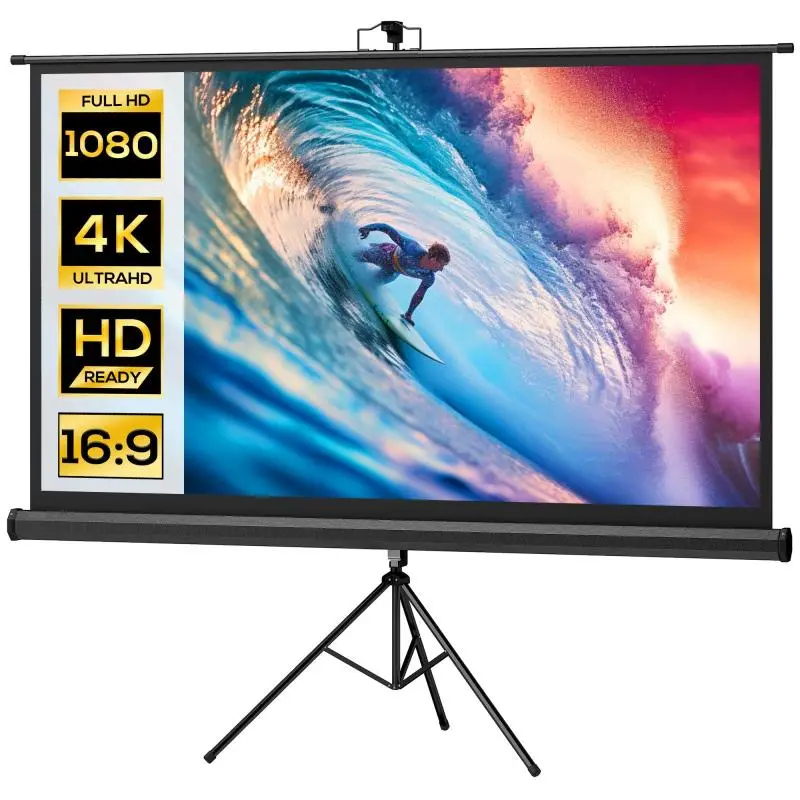 84 Inch Foldable Projector Screen with Tripod