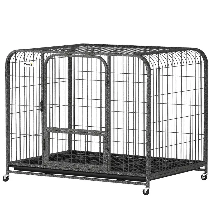 Steel Dog Cage with Wheels, 109 x 72 x 85 cm