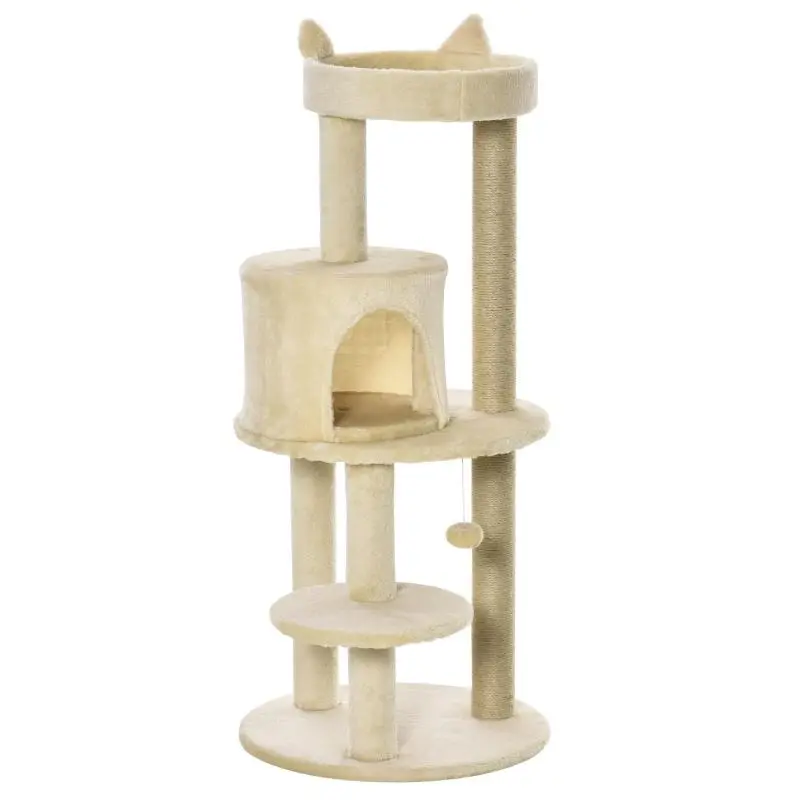 Cat Scratching Tree with Bed and Platform, 104 cm