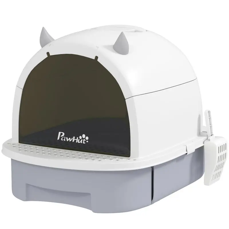Enclosed Cat Litter Box with Pull-Out Tray