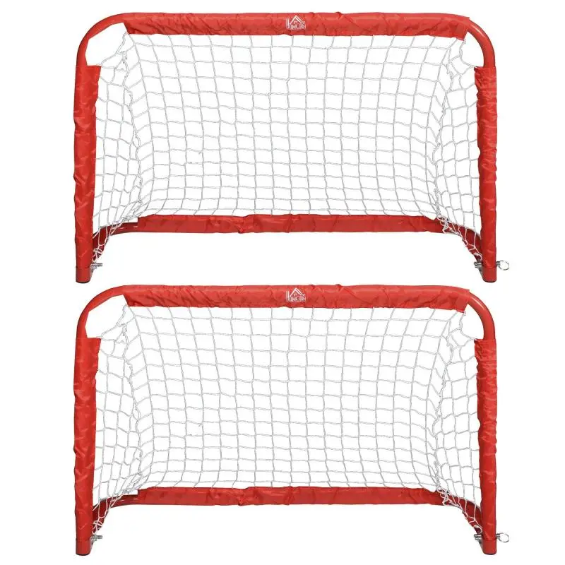 Set of 2 Foldable Football Goals, 90 cm