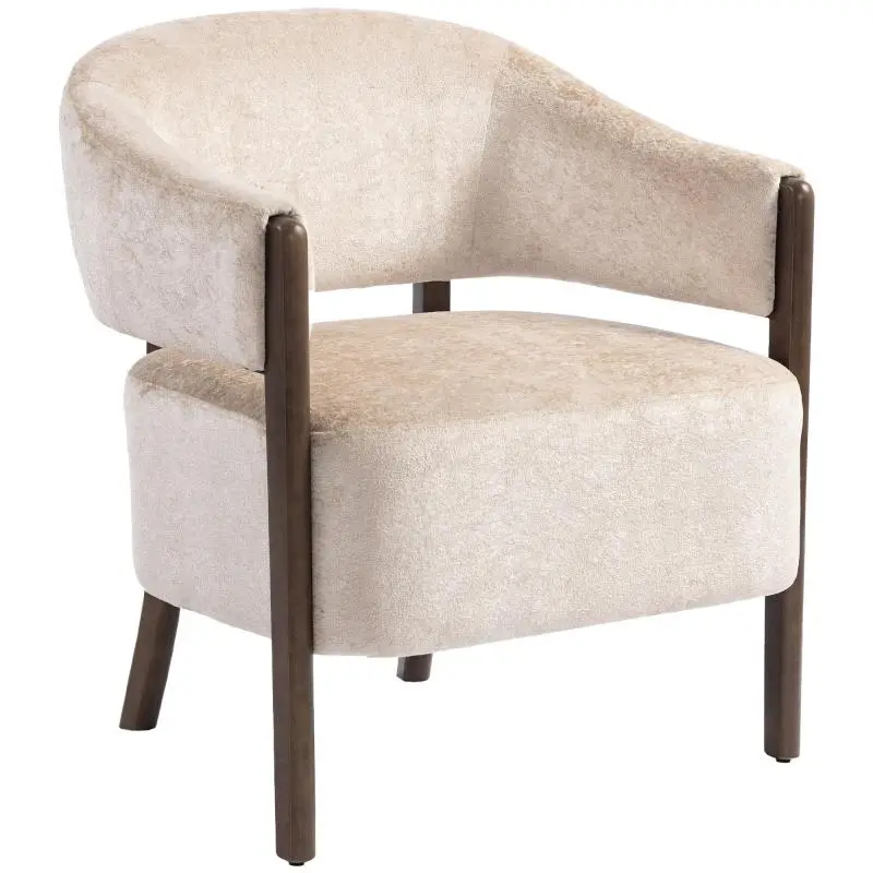Chenille Accent Chair, Beige