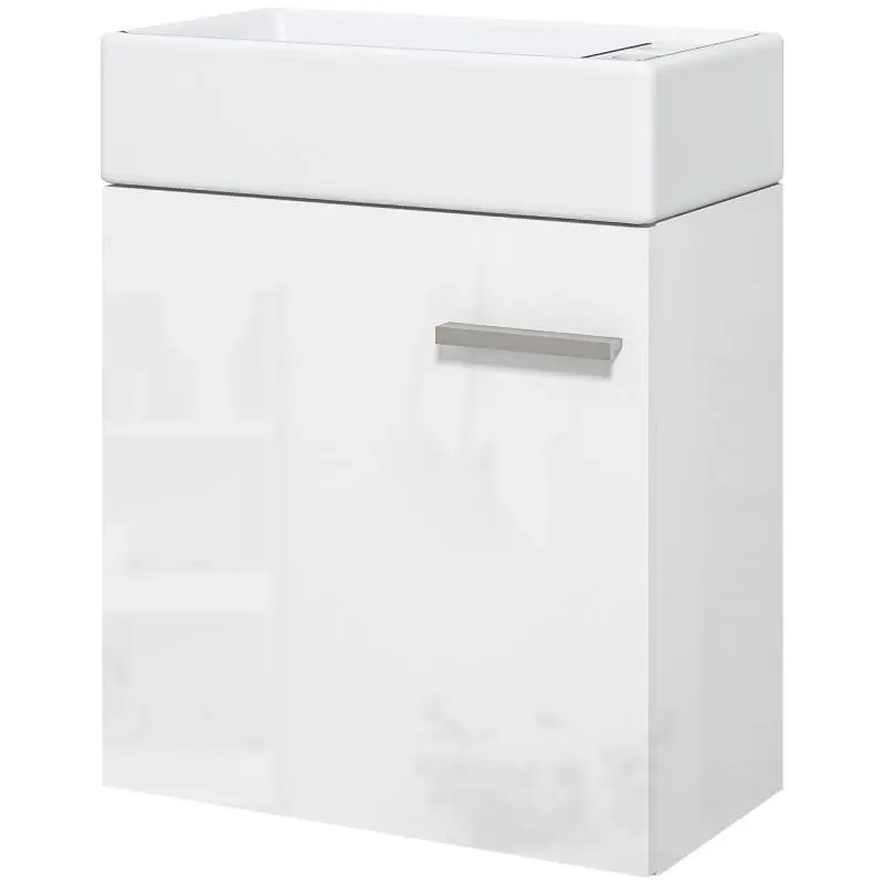 Wall-Mounted Bathroom Vanity with Basin, 40 cm