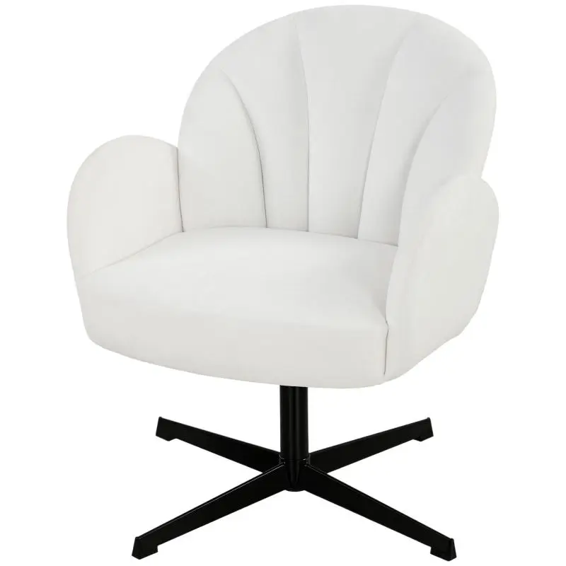 Swivel Armchair with Shell Backrest